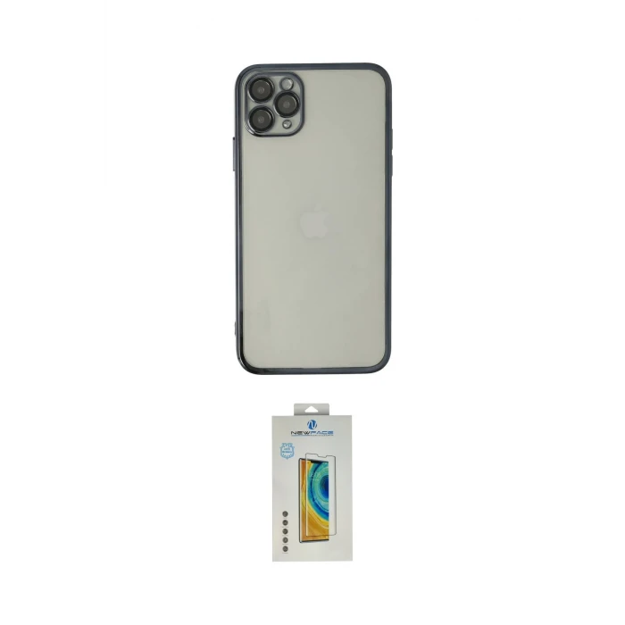 ieg™ iPhone 11 Pro Max Kılıf Vadi Minimal - Siyah Polymer Nano Ekran Koruyucu