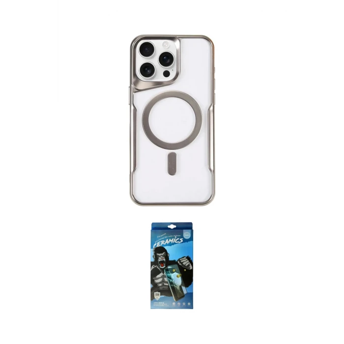 ieg™ iPhone 11 Pro Max Kılıf Yadigar Klasik Özel Seri - Siyah 34D Izgaralı Cam