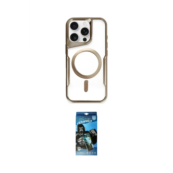 ieg™ iPhone 11 Pro Max Kılıf Yadigar Klasik Özel Seri - Siyah 34D Izgaralı Cam