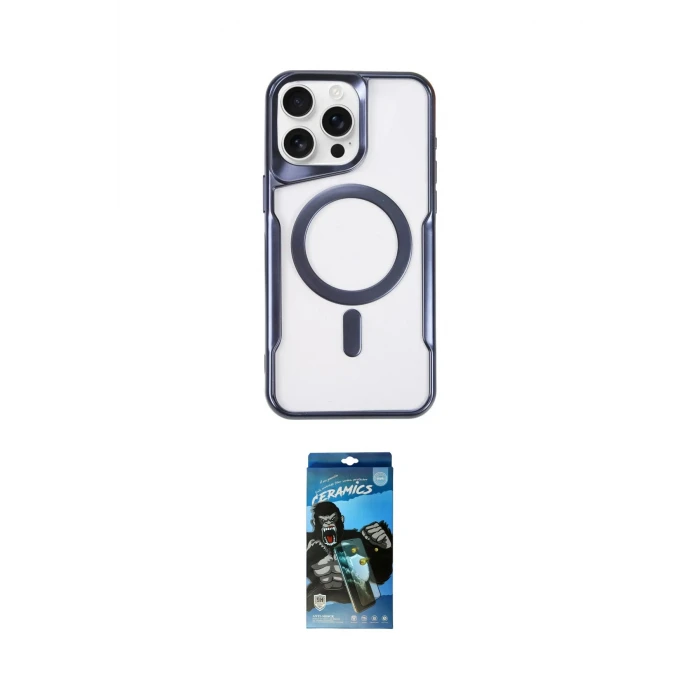 ieg™ iPhone 11 Pro Max Kılıf Yadigar Klasik Özel Seri - Siyah 34D Izgaralı Cam