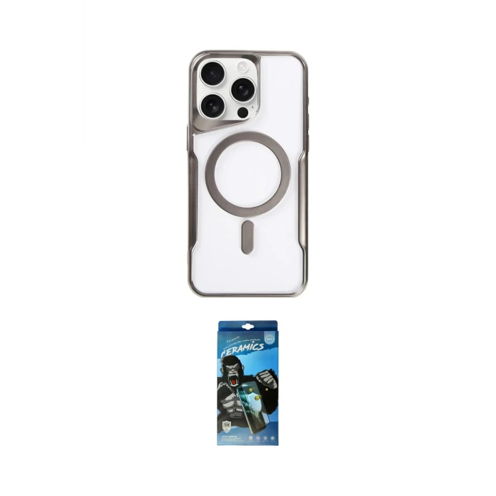 ieg™ iPhone 11 Pro Max Kılıf Yadigar Klasik Özel Seri - Siyah 34D Izgaralı Cam