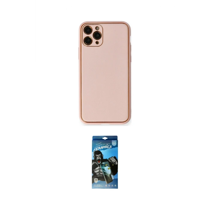 ieg™ iPhone 11 Pro Max Kılıf Yadigar Klasik - Siyah 34D Izgaralı Cam