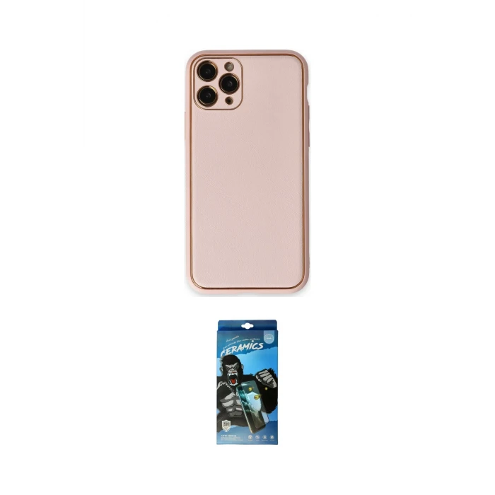 ieg™ iPhone 11 Pro Max Kılıf Yadigar Klasik - Siyah 34D Izgaralı Cam