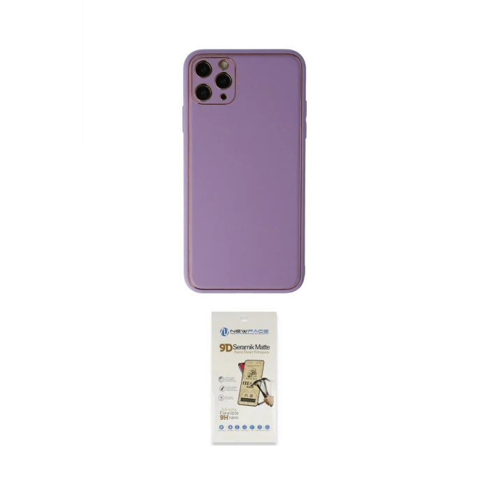 ieg™ iPhone 11 Pro Max Kılıf Yadigar Klasik - Siyah Mat Seramik Nano Ekran Koruyucu