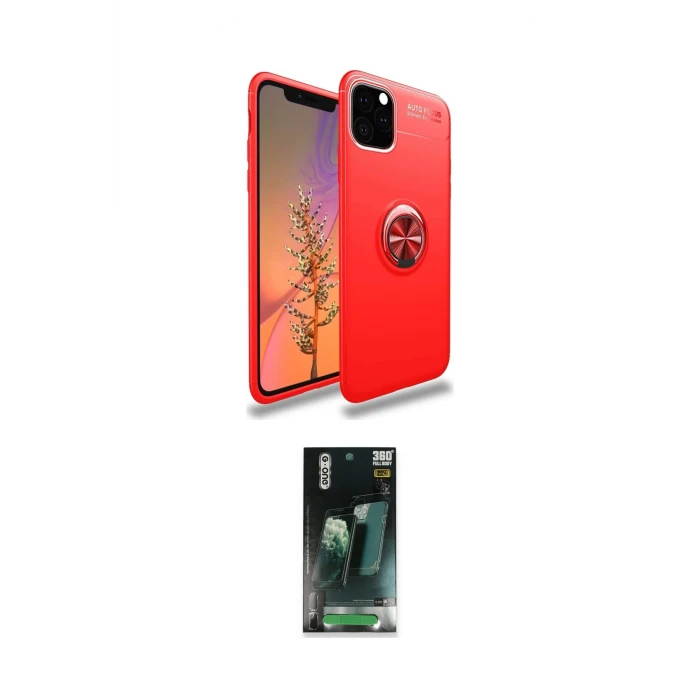 ieg™ iPhone 11 Pro Max Kılıf Yankı Form Prime - Şeffaf 360 Full Body Arka Koruyucu