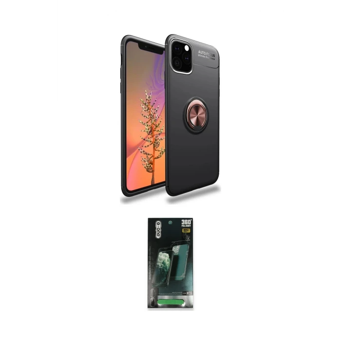 ieg™ iPhone 11 Pro Max Kılıf Yankı Form Prime - Şeffaf 360 Full Body Arka Koruyucu