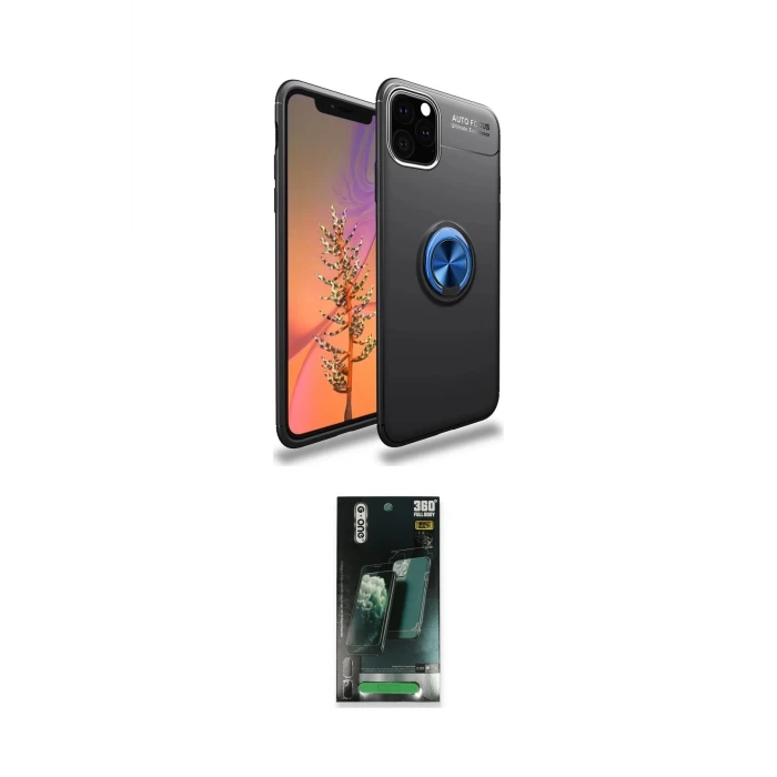 ieg™ iPhone 11 Pro Max Kılıf Yankı Form Prime - Şeffaf 360 Full Body Arka Koruyucu