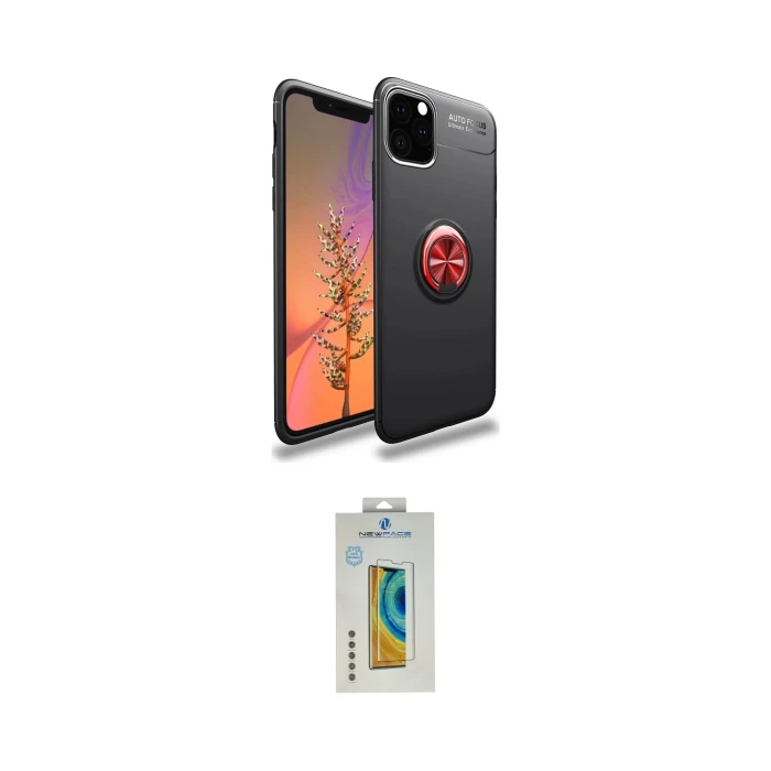 ieg™ iPhone 11 Pro Max Kılıf Yankı Form Prime - Siyah Polymer Nano Ekran Koruyucu