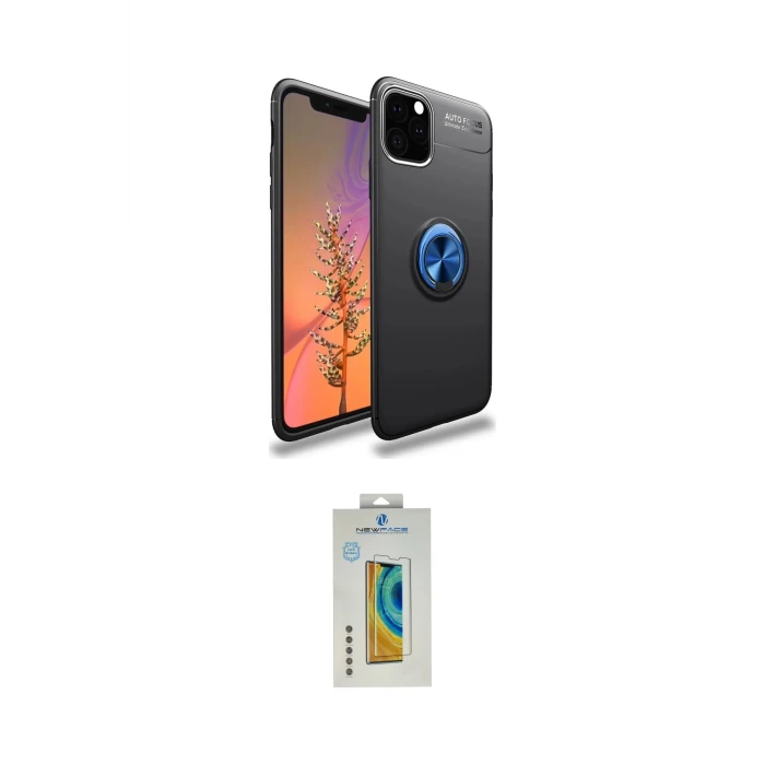 ieg™ iPhone 11 Pro Max Kılıf Yankı Form Prime - Siyah Polymer Nano Ekran Koruyucu