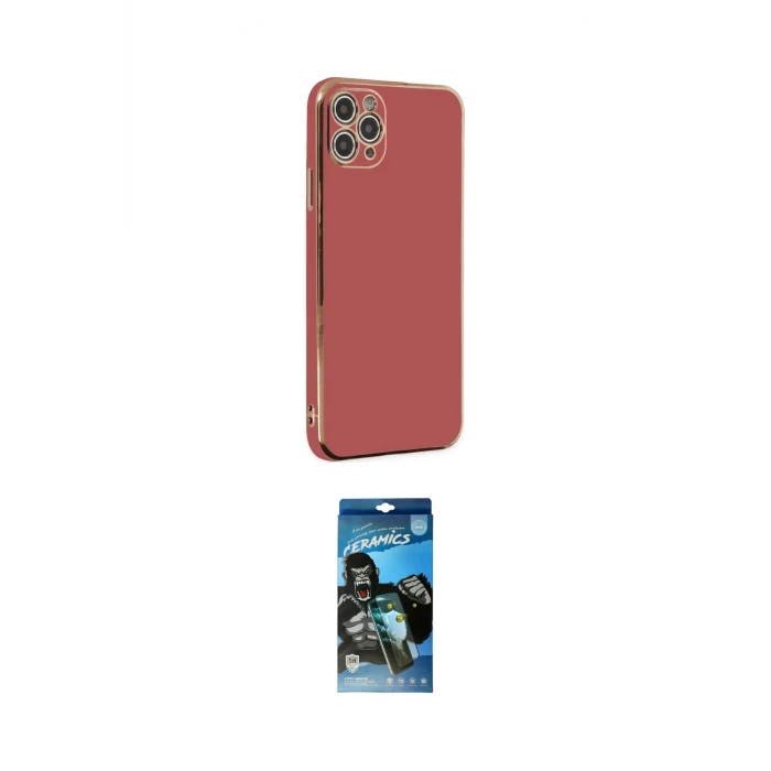 ieg™ iPhone 11 Pro Max Kılıf Yankı Serisi - Siyah 34D Izgaralı Cam