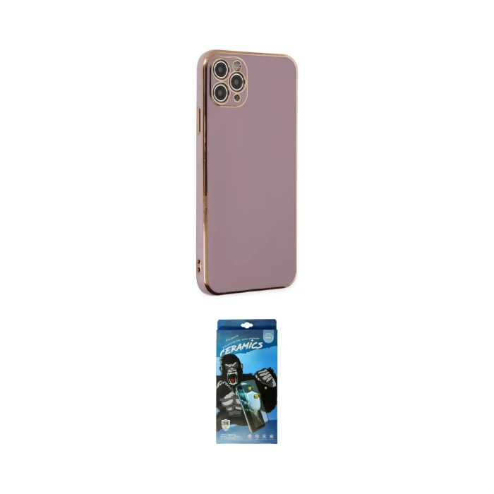 ieg™ iPhone 11 Pro Max Kılıf Yankı Serisi - Siyah 34D Izgaralı Cam