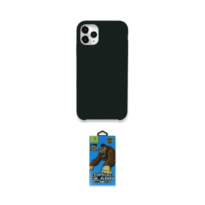 ieg™ iPhone 11 Pro Max Kılıf Zirve Modern Özel Seri - Siyah 18D Cam Ekran Koruyucu