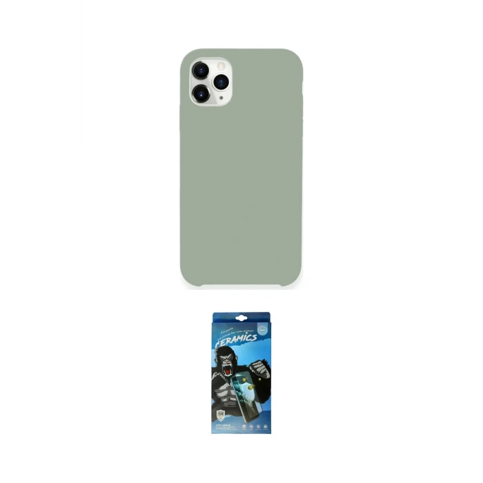 ieg™ iPhone 11 Pro Max Kılıf Zirve Modern Özel Seri - Siyah 34D Izgaralı Cam
