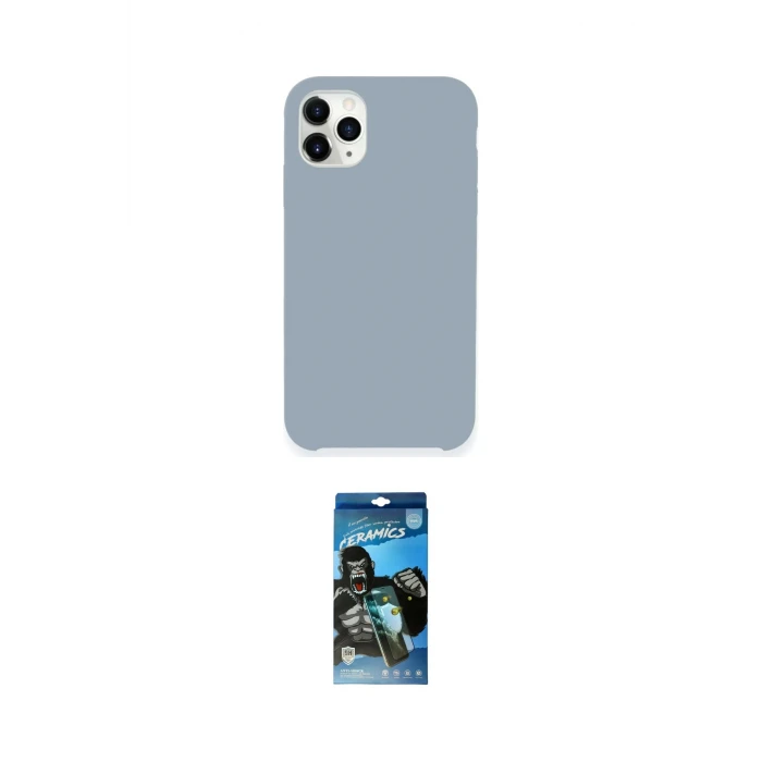 ieg™ iPhone 11 Pro Max Kılıf Zirve Modern Özel Seri - Siyah 34D Izgaralı Cam