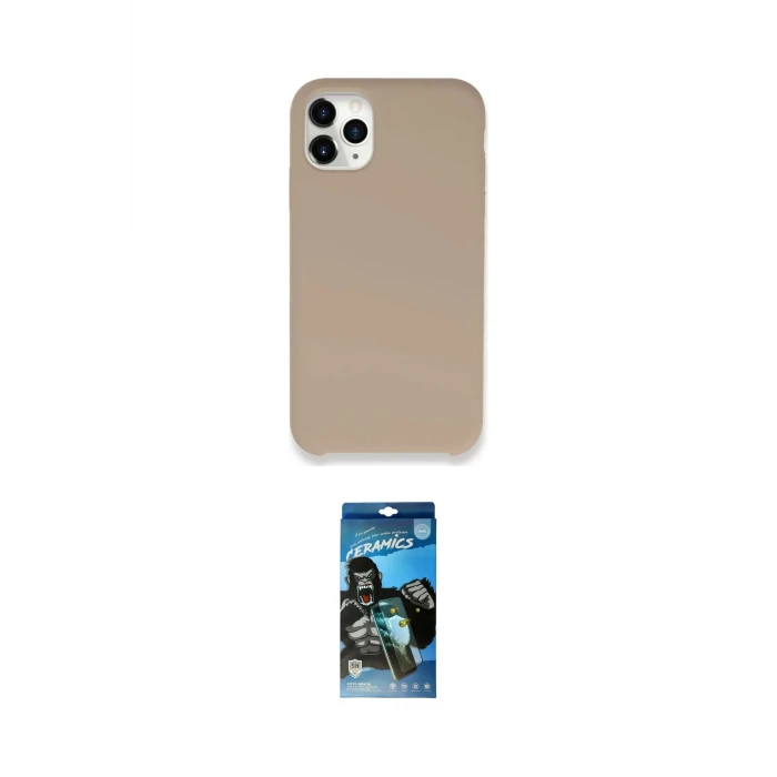 ieg™ iPhone 11 Pro Max Kılıf Zirve Modern Özel Seri - Siyah 34D Izgaralı Cam