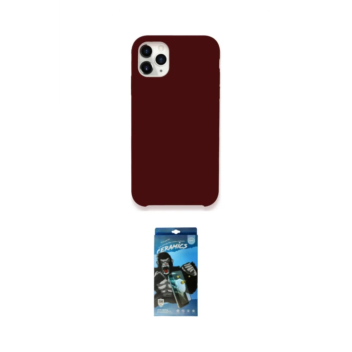 ieg™ iPhone 11 Pro Max Kılıf Zirve Modern Özel Seri - Siyah 34D Izgaralı Cam