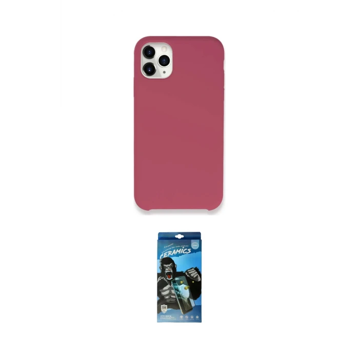 ieg™ iPhone 11 Pro Max Kılıf Zirve Modern Özel Seri - Siyah 34D Izgaralı Cam