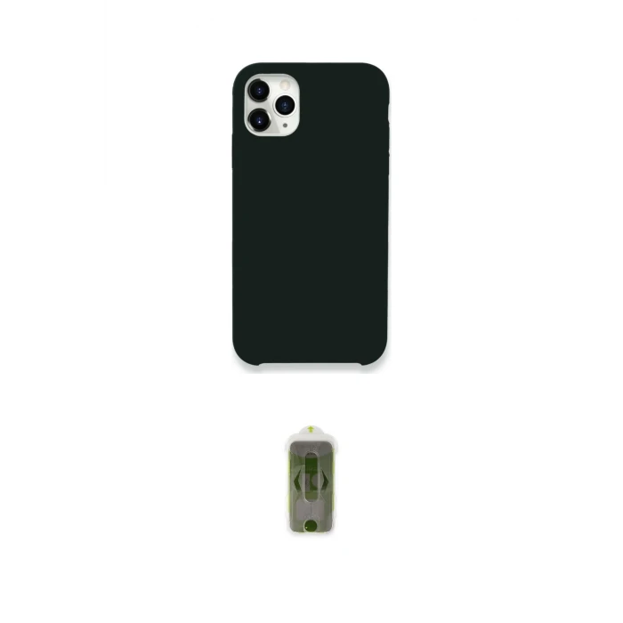 ieg™ iPhone 11 Pro Max Kılıf Zirve Modern Özel Seri - Siyah Joko Magic 5D Hayalet Cam