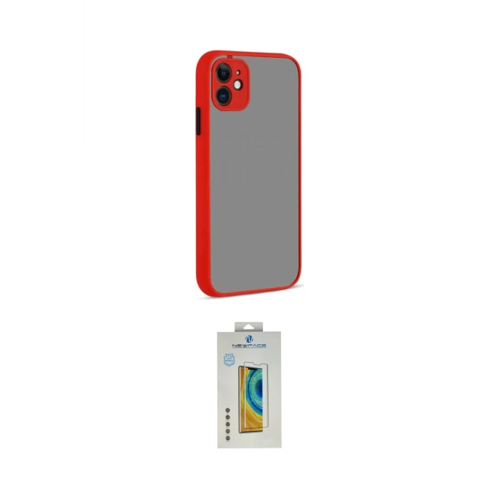 ieg™ iPhone 12 Kılıf Ahenk Çizgi Serisi - Siyah Polymer Nano Ekran Koruyucu