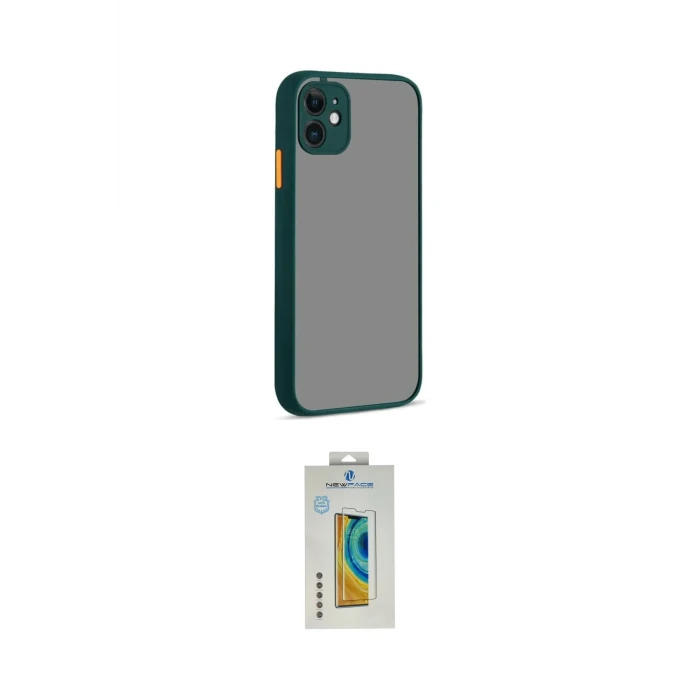 ieg™ iPhone 12 Kılıf Ahenk Çizgi Serisi - Siyah Polymer Nano Ekran Koruyucu