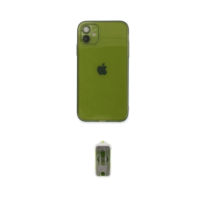 ieg™ iPhone 12 Kılıf Ahenk Doku - Siyah Joko Magic 5D Hayalet Cam