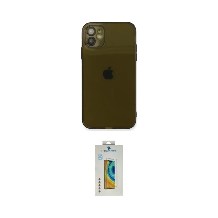 ieg™ iPhone 12 Kılıf Ahenk Doku - Siyah Polymer Nano Ekran Koruyucu