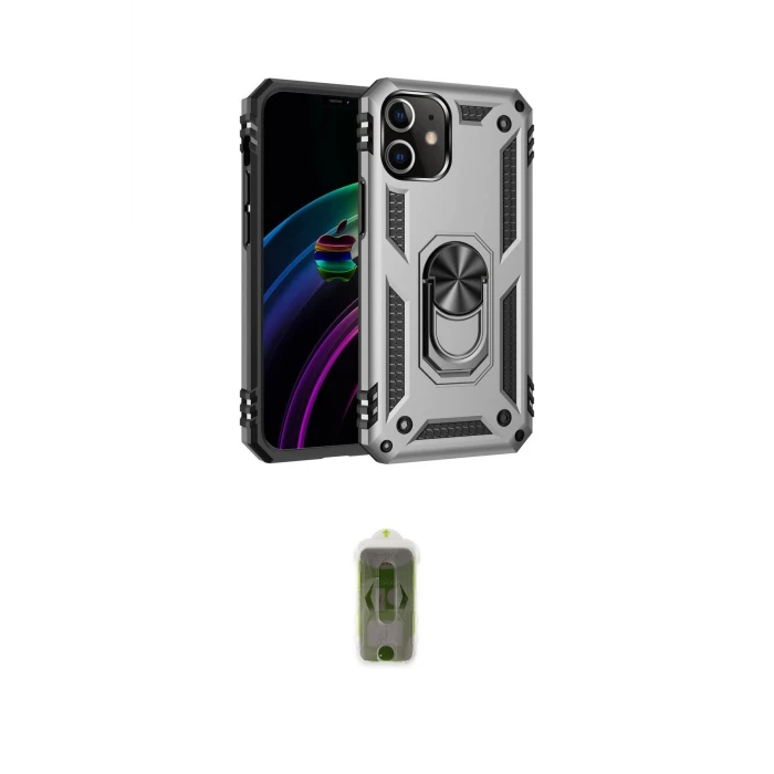 ieg™ iPhone 12 Kılıf Ahenk Klasik Koleksiyonu - Siyah Joko Magic 5D Hayalet Cam