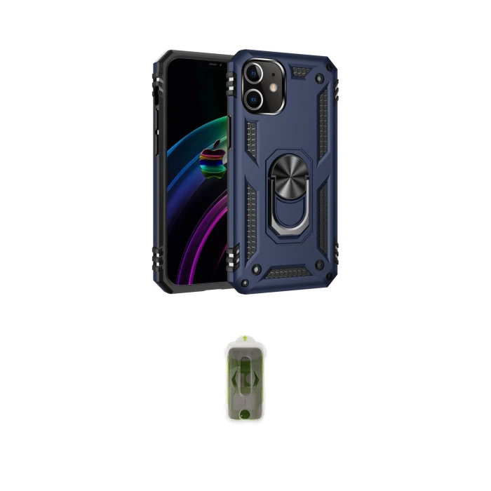 ieg™ iPhone 12 Kılıf Ahenk Klasik Koleksiyonu - Siyah Joko Magic 5D Hayalet Cam