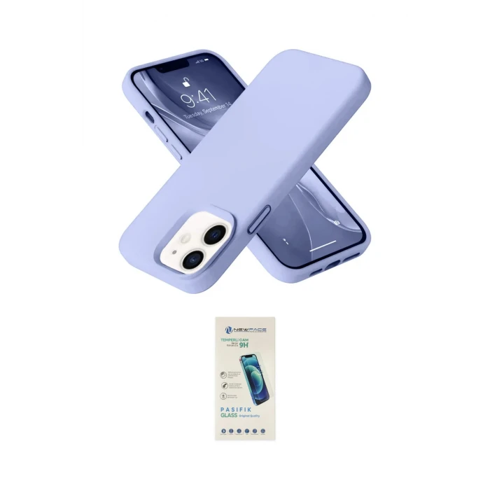 ieg™ iPhone 12 Kılıf Ahenk Serisi - Şeffaf Pasifik Cam Ekran Koruyucu