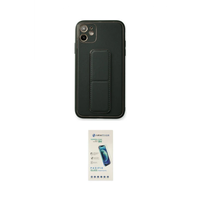 ieg™ iPhone 12 Kılıf Akış Doku - Şeffaf Pasifik Cam Ekran Koruyucu