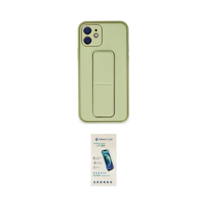 ieg™ iPhone 12 Kılıf Akış Doku - Şeffaf Pasifik Cam Ekran Koruyucu