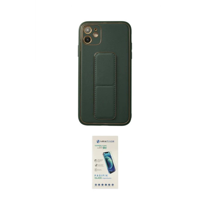 ieg™ iPhone 12 Kılıf Akış Doku - Şeffaf Pasifik Cam Ekran Koruyucu