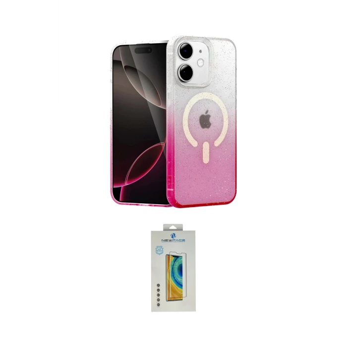 ieg™ iPhone 12 Kılıf Eksen Minimal Özel Seri - Siyah Polymer Nano Ekran Koruyucu