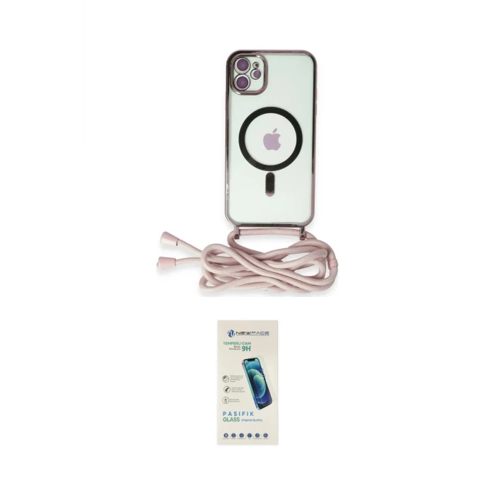 ieg™ iPhone 12 Kılıf Eksen Özel Seri - Şeffaf Pasifik Cam Ekran Koruyucu
