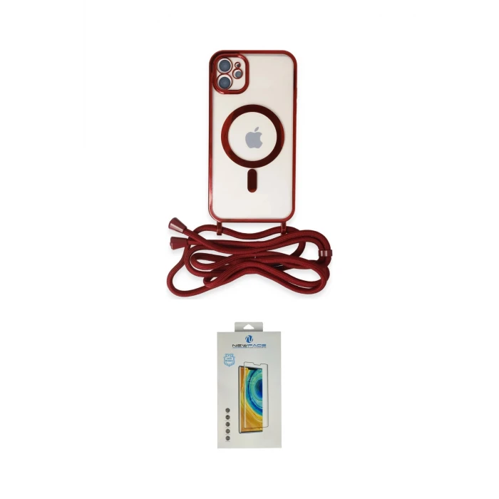 ieg™ iPhone 12 Kılıf Eksen Özel Seri - Siyah Polymer Nano Ekran Koruyucu