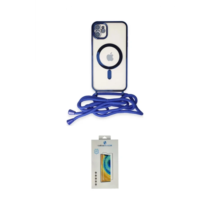 ieg™ iPhone 12 Kılıf Eksen Özel Seri - Siyah Polymer Nano Ekran Koruyucu
