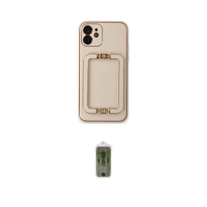 ieg™ iPhone 12 Kılıf Kozmos Minimal Prime - Siyah Joko Magic 5D Hayalet Cam