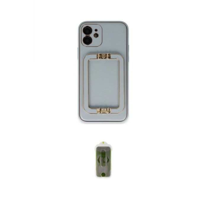 ieg™ iPhone 12 Kılıf Kozmos Minimal Prime - Siyah Joko Magic 5D Hayalet Cam