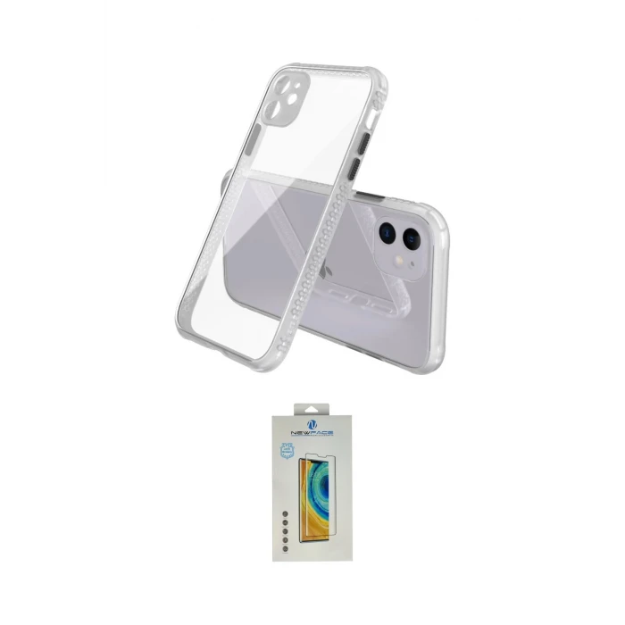 ieg™ iPhone 12 Kılıf Nova Asil Özel Seri - Siyah Polymer Nano Ekran Koruyucu