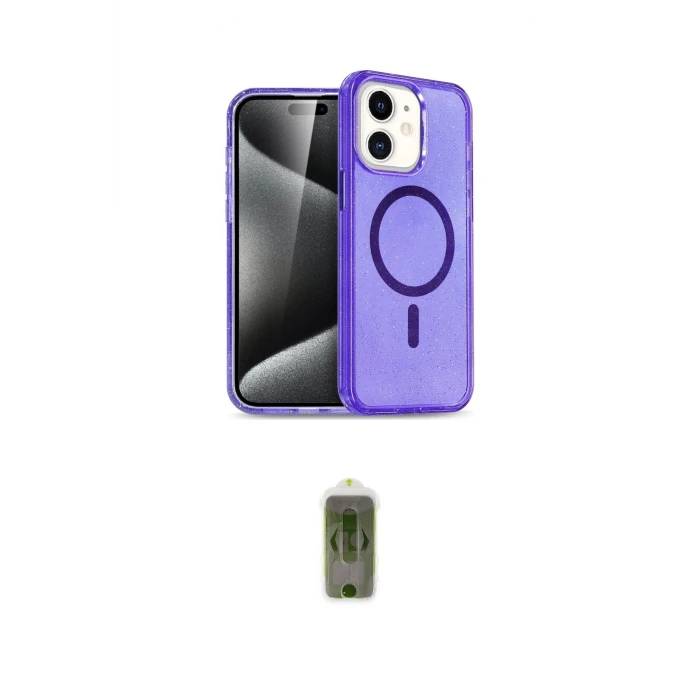 ieg™ iPhone 12 Kılıf Nova Asil Prime - Siyah Joko Magic 5D Hayalet Cam