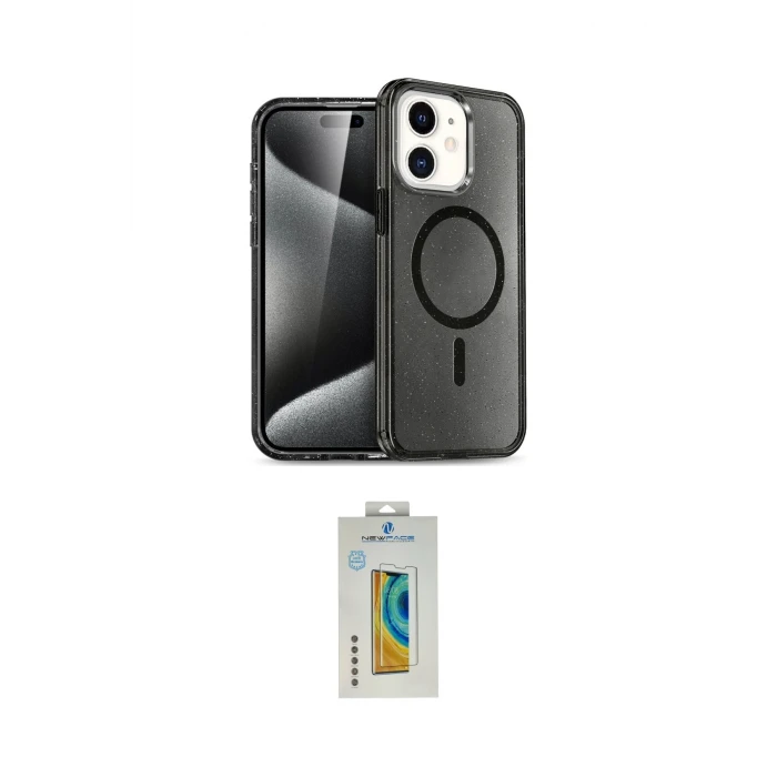 ieg™ iPhone 12 Kılıf Nova Asil Prime - Siyah Polymer Nano Ekran Koruyucu