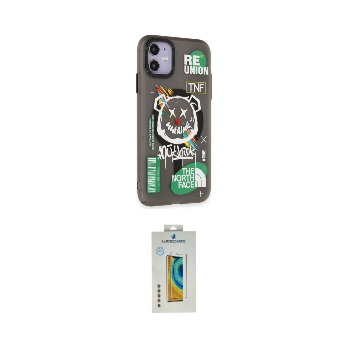 ieg™ iPhone 12 Kılıf Nova Doku Koleksiyonu - Siyah Polymer Nano Ekran Koruyucu