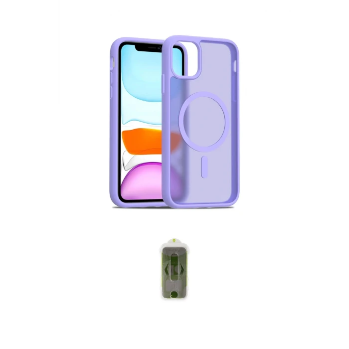 ieg™ iPhone 12 Kılıf Siluet Minimal Prime - Siyah Joko Magic 5D Hayalet Cam
