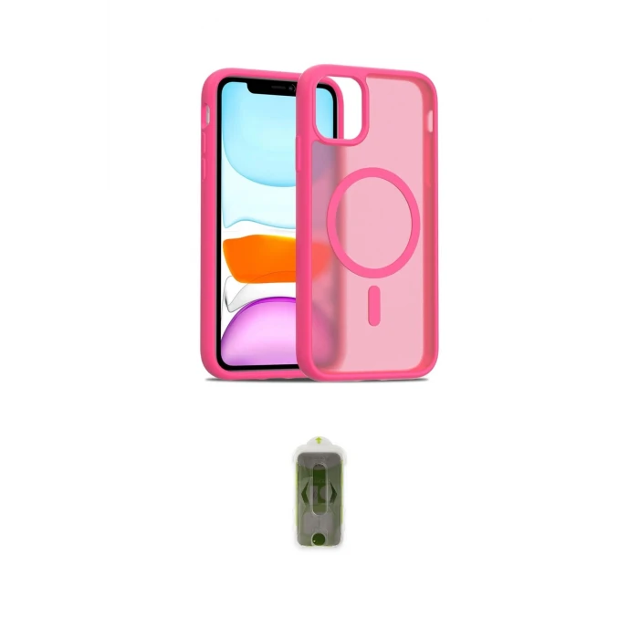 ieg™ iPhone 12 Kılıf Siluet Minimal Prime - Siyah Joko Magic 5D Hayalet Cam