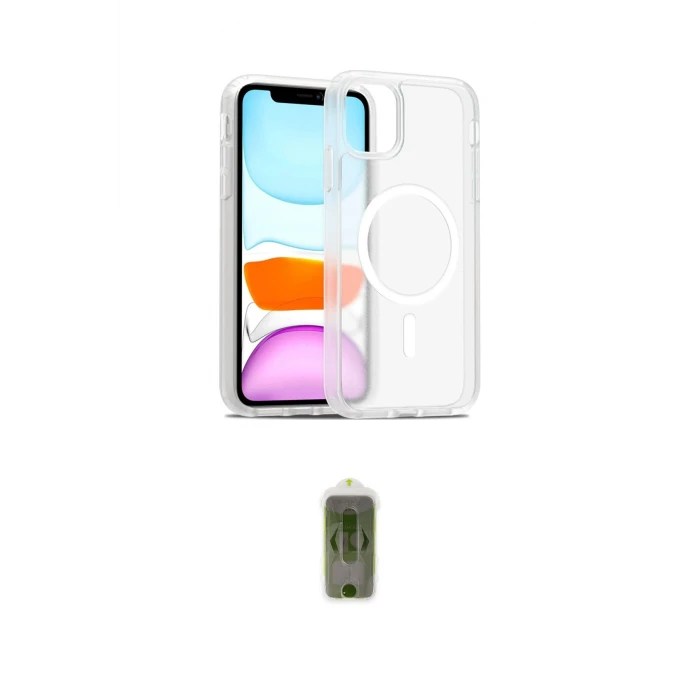 ieg™ iPhone 12 Kılıf Siluet Minimal Prime - Siyah Joko Magic 5D Hayalet Cam