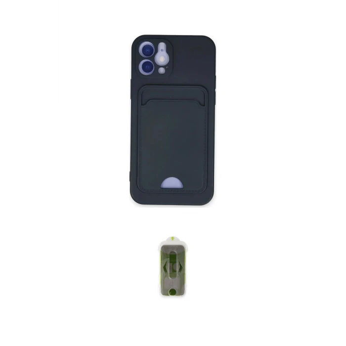 ieg™ iPhone 12 Kılıf Vadi Çizgi Prime - Siyah Joko Magic 5D Hayalet Cam