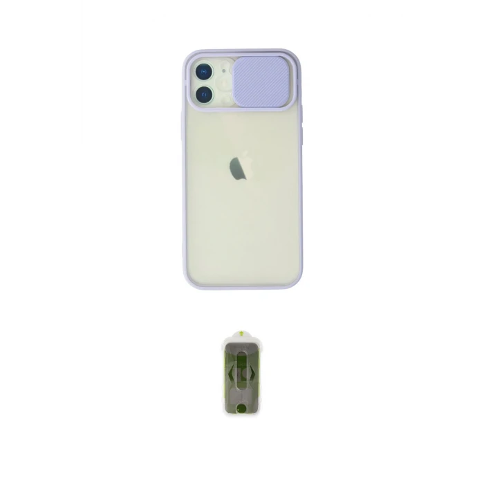 ieg™ iPhone 12 Kılıf Vadi Çizgi - Siyah Joko Magic 5D Hayalet Cam