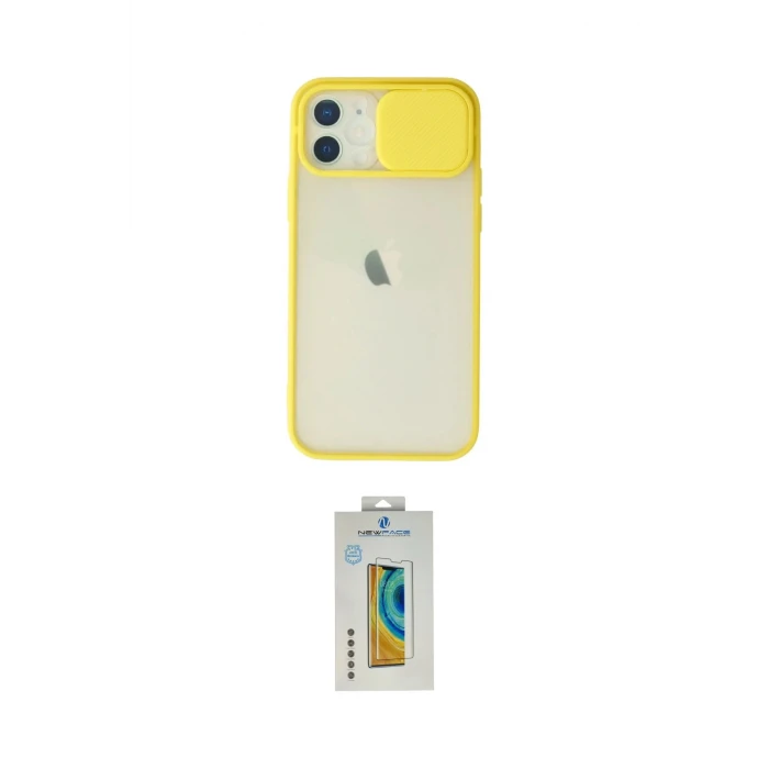 ieg™ iPhone 12 Kılıf Vadi Çizgi - Siyah Polymer Nano Ekran Koruyucu