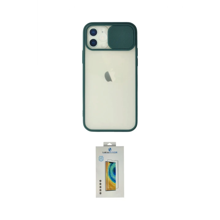 ieg™ iPhone 12 Kılıf Vadi Çizgi - Siyah Polymer Nano Ekran Koruyucu
