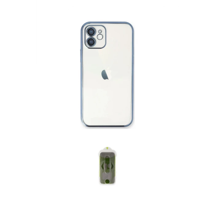 ieg™ iPhone 12 Kılıf Vadi Minimal - Siyah Joko Magic 5D Hayalet Cam
